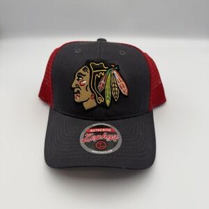 NWT Chicago Blackhawks Official NHL Zephyr Black/Red Cap